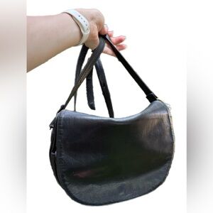 PERLINA Handbag  Leather  Shoulder Purse  Black